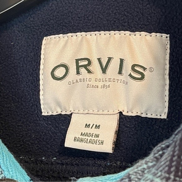 Orvis Fleece Lined Flannel Shirt Jacket Size M - Picture 5 of 7